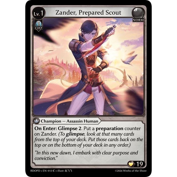 Image for Zander, Prepared Scout (013) (Radiant Origins: Pantheon) - Grand Archive TCG