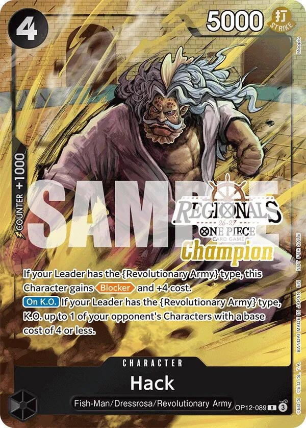 Image for Hack (Regionals Champion Card Set 26-27) (OP12-089) (One Piece Promotion Cards) (OP-PR) - One Piece Card Game