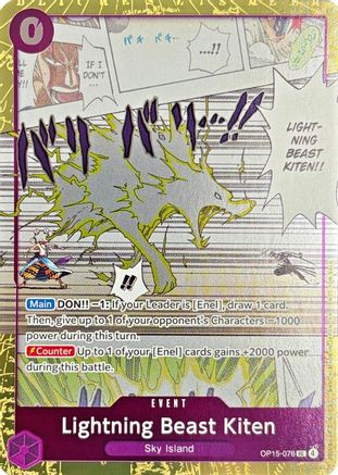 Lightning Beast Kiten (Dash Pack) (OP15-076) (Adventure on Kami's Island) (OP15-EB04)