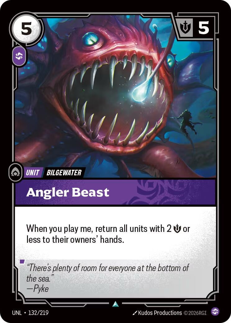 Image for Angler Beast (132/219) (Unleashed) (UNL) - Riftbound: League of Legends Trading Card Game