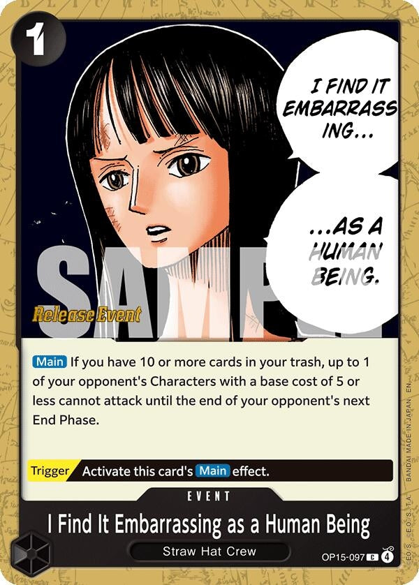 Image for I Find It Embarrassing as a Human Being (OP15-097) (Adventure on Kami's Island Release Event Cards) (OP15 RE) - One Piece Card Game