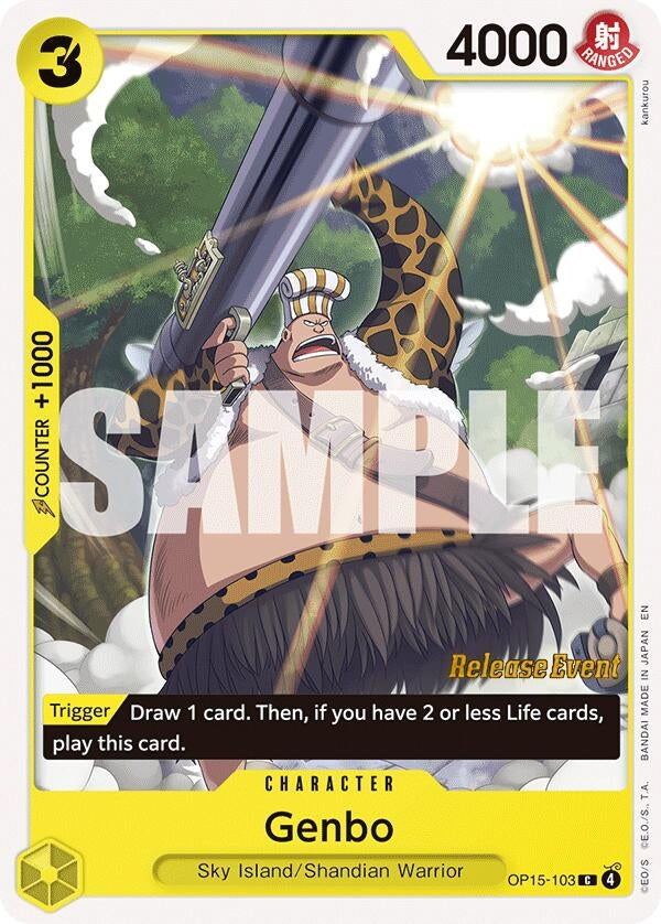 Image for Genbo (OP15-103) (Adventure on Kami's Island Release Event Cards) (OP15 RE) - One Piece Card Game