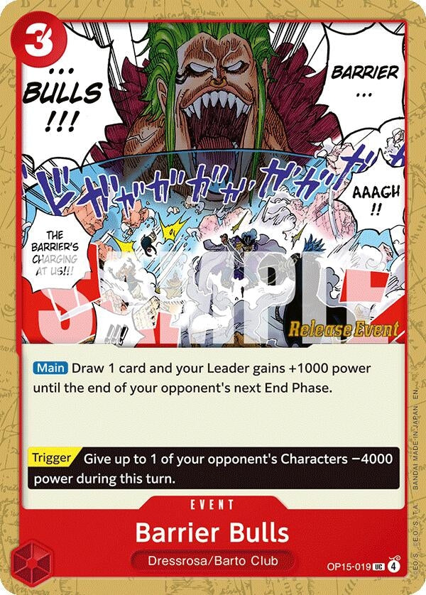 Image for Barrier Bulls (OP15-019) (Adventure on Kami's Island Release Event Cards) (OP15 RE) - One Piece Card Game