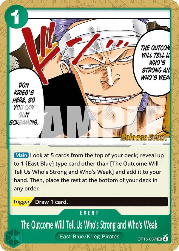 Image for The Outcome Will Tell Us Who's Strong and Who's Weak (OP15-037) (Adventure on Kami's Island Release Event Cards) (OP15 RE) - One Piece Card Game