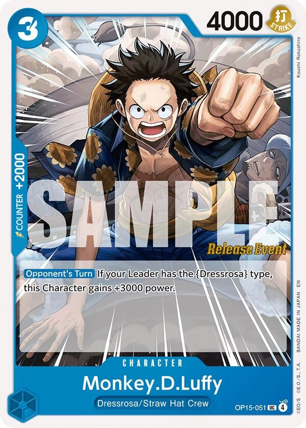 Image for Monkey.D.Luffy (OP15-051) (OP15-051) (Adventure on Kami's Island Release Event Cards) (OP15 RE) - One Piece Card Game