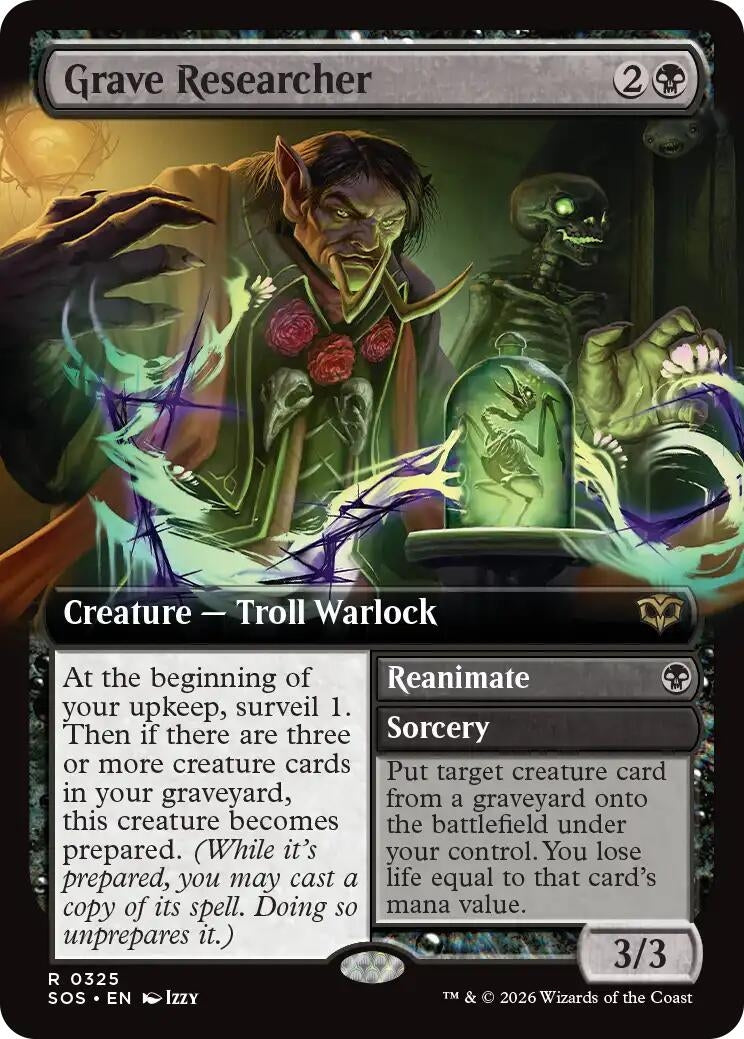 Grave Researcher (Extended Art) (325) (Secrets of Strixhaven)