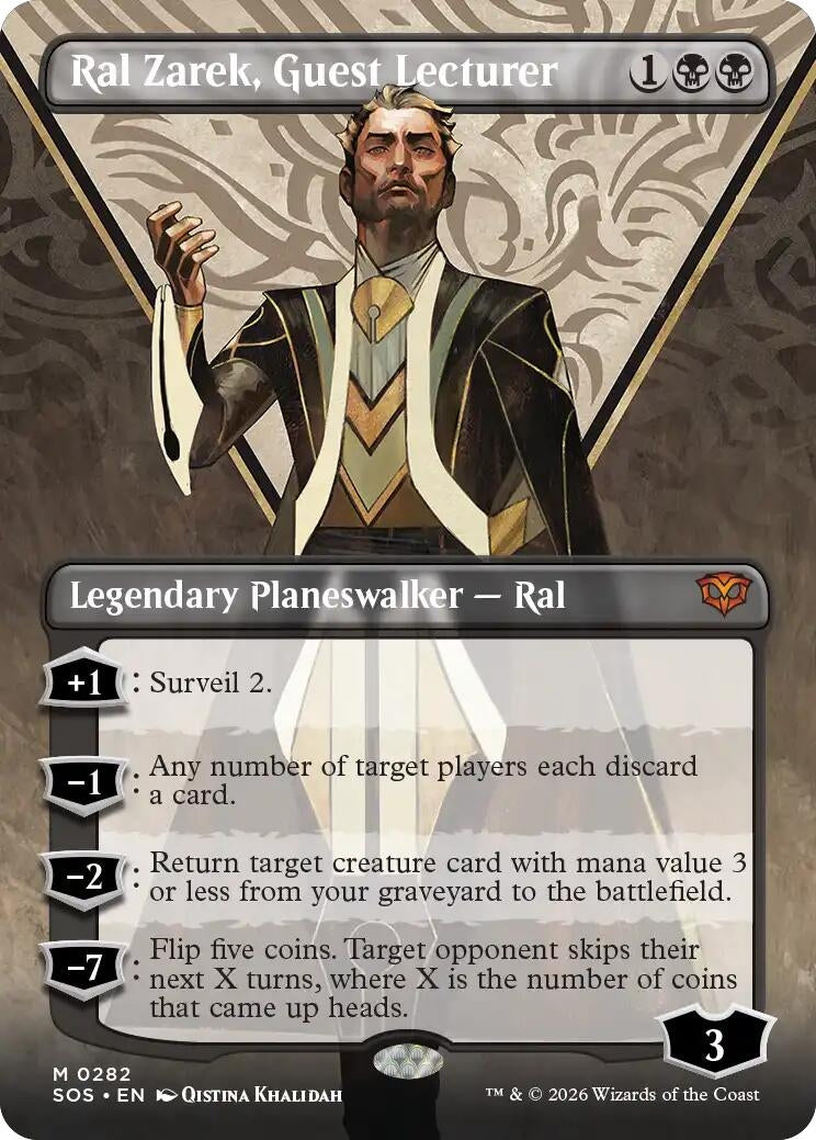 Ral Zarek, Guest Lecturer (Borderless) (282) (Secrets of Strixhaven)