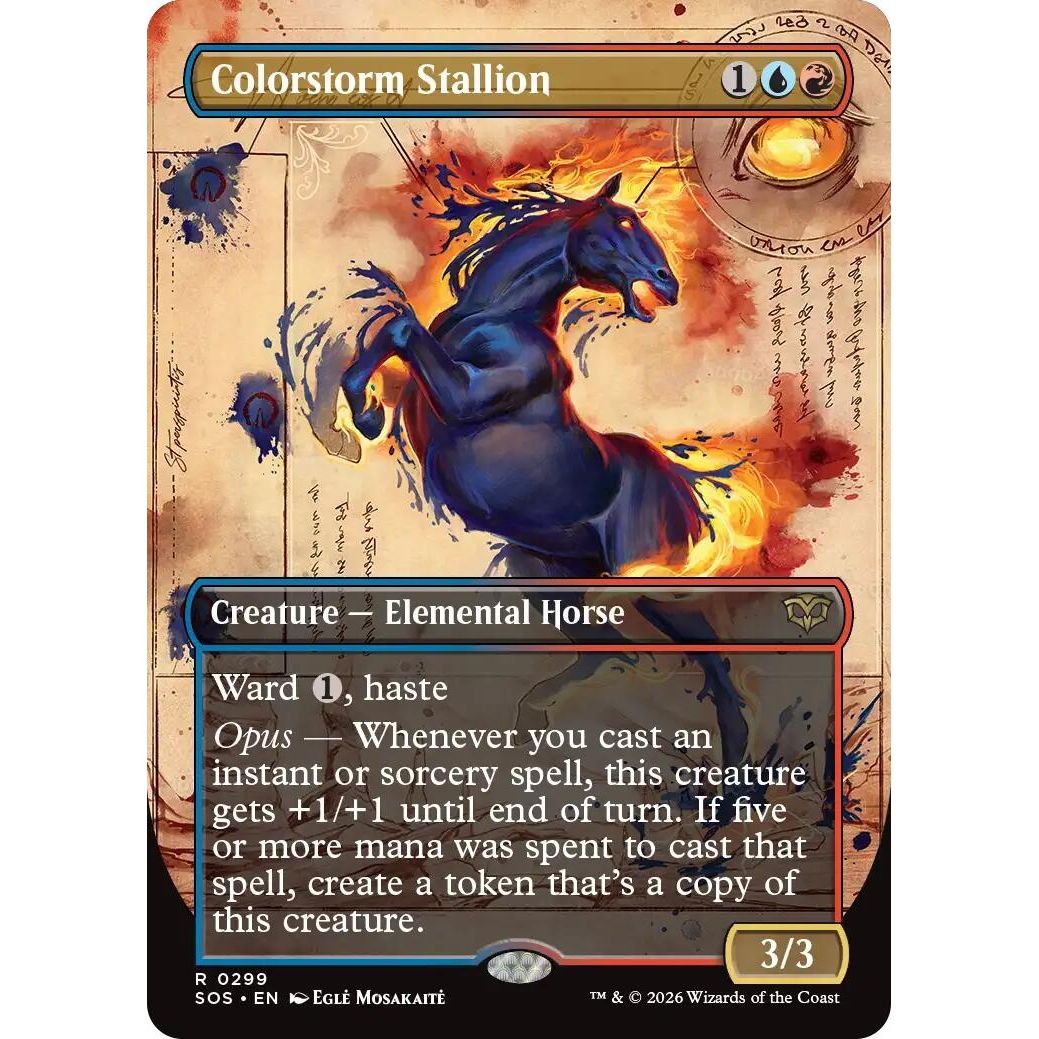 Colorstorm Stallion (Borderless) (299) (Secrets of Strixhaven) - PokeBox USA