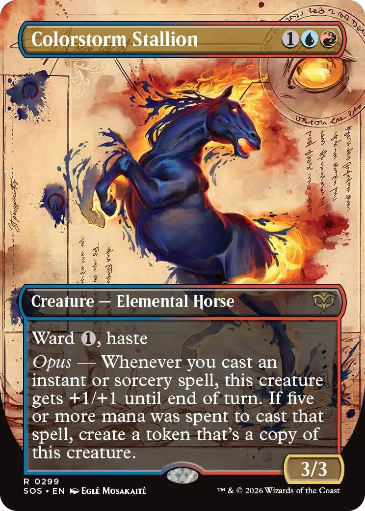 Colorstorm Stallion (Borderless) (299) (Secrets of Strixhaven) - PokeBox USA