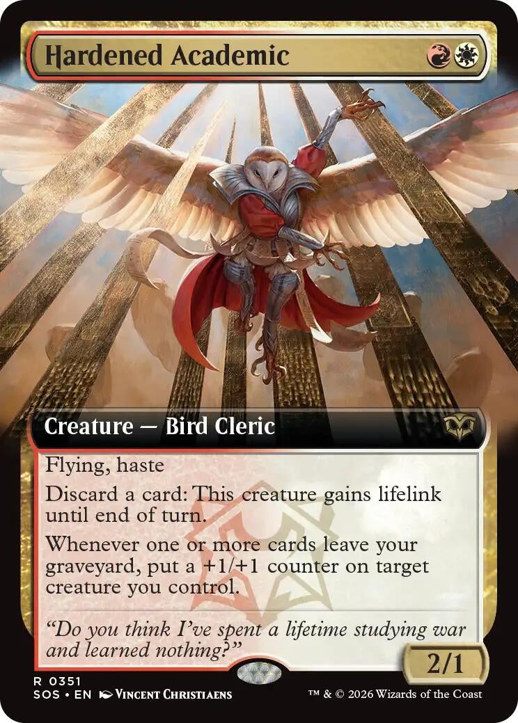 Hardened Academic (Extended Art) (351) (Secrets of Strixhaven)