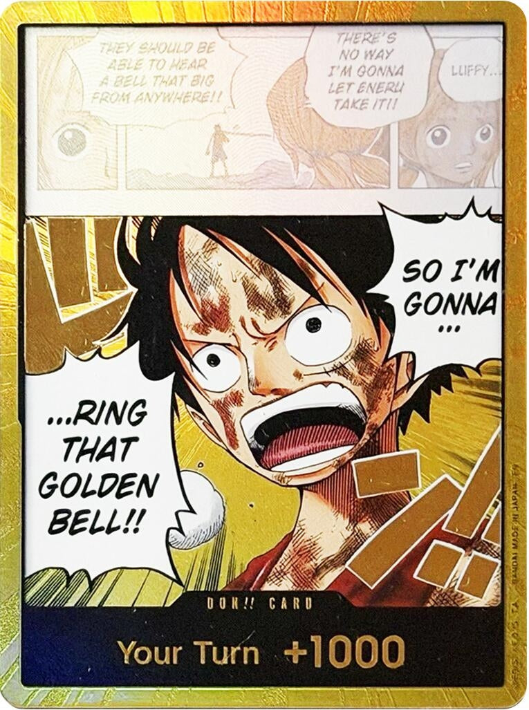 DON!! Card (Luffy) (Gold) (Adventure on Kami's Island)