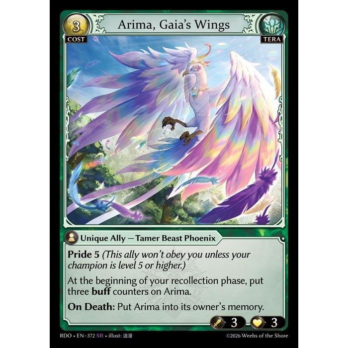 Image for Arima, Gaia's Wings (372) (Radiant Origins) - Grand Archive TCG