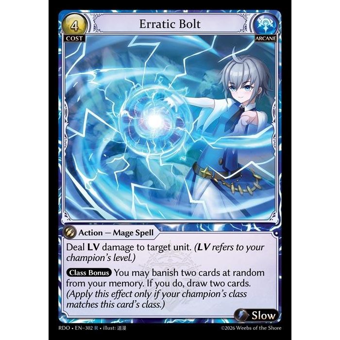 Image for Erratic Bolt (302) (Radiant Origins) - Grand Archive TCG