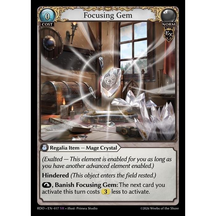 Image for Focusing Gem (017) (Radiant Origins) - Grand Archive TCG