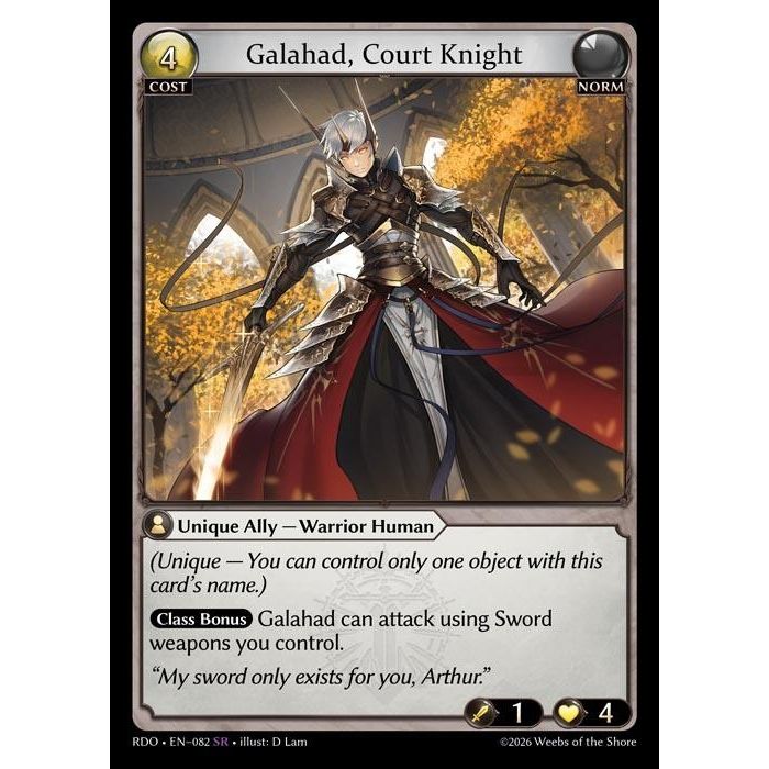 Image for Galahad, Court Knight (082) (Radiant Origins) - Grand Archive TCG