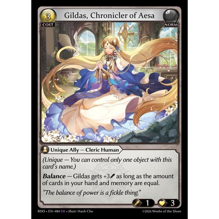 Image for Gildas, Chronicler of Aesa (084) (Radiant Origins) - Grand Archive TCG