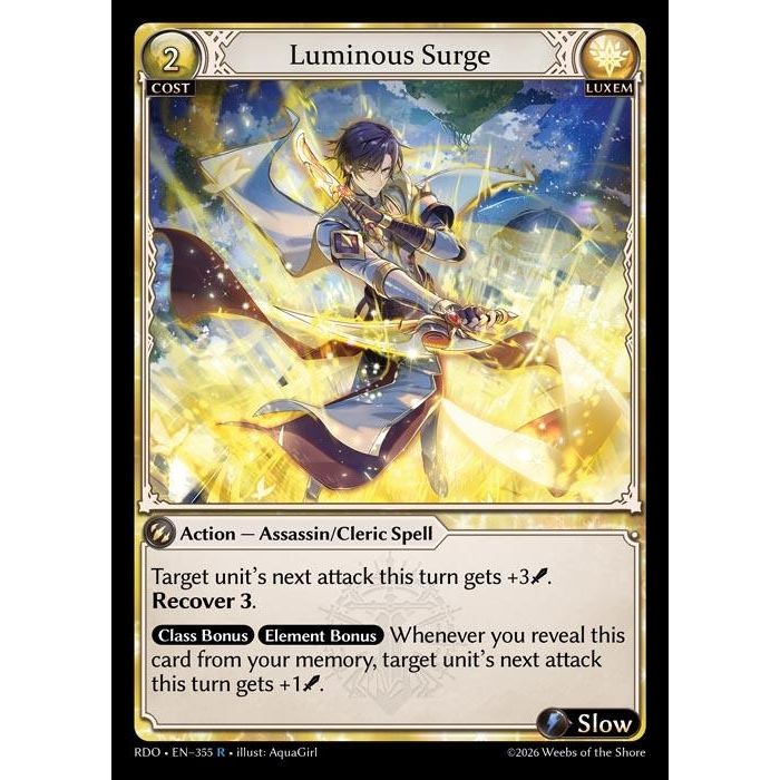 Image for Luminous Surge (355) (Radiant Origins) - Grand Archive TCG