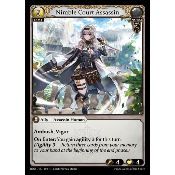 Image for Nimble Court Assassin (103) (Radiant Origins) - Grand Archive TCG