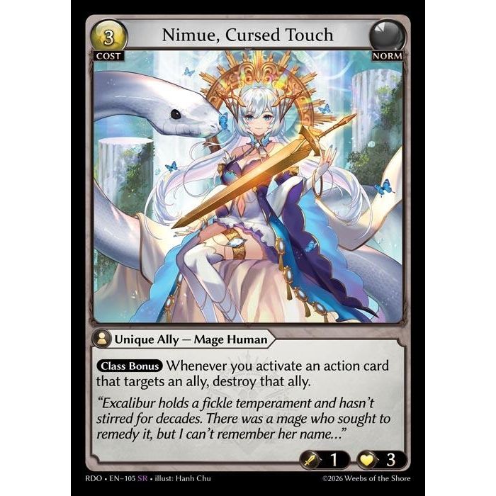Image for Nimue, Cursed Touch (105) (Radiant Origins) - Grand Archive TCG