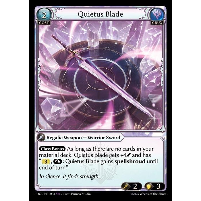 Image for Quietus Blade (033) (Radiant Origins) - Grand Archive TCG