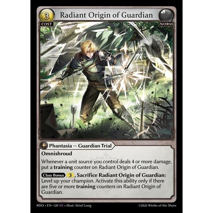 Image for Radiant Origin of Guardian (120) (Radiant Origins) - Grand Archive TCG