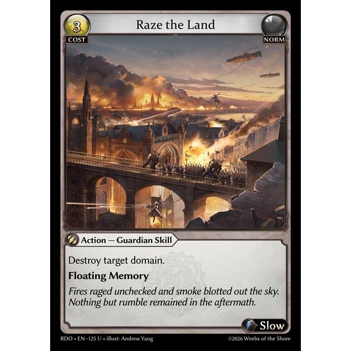 Image for Raze the Land (125) (Radiant Origins) - Grand Archive TCG