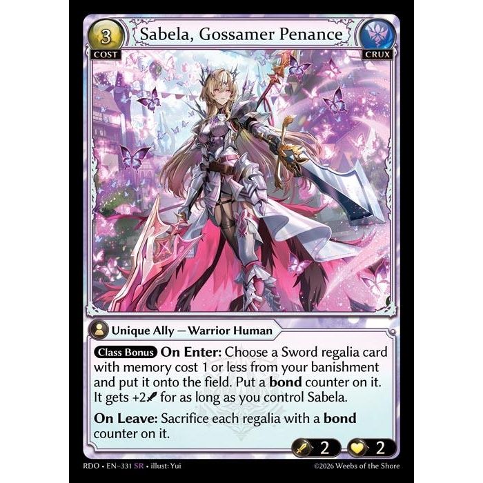 Image for Sabela, Gossamer Penance (331) (Radiant Origins) - Grand Archive TCG