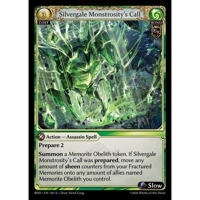Image for Silvergale Monstrosity's Call (281) (Radiant Origins) - Grand Archive TCG