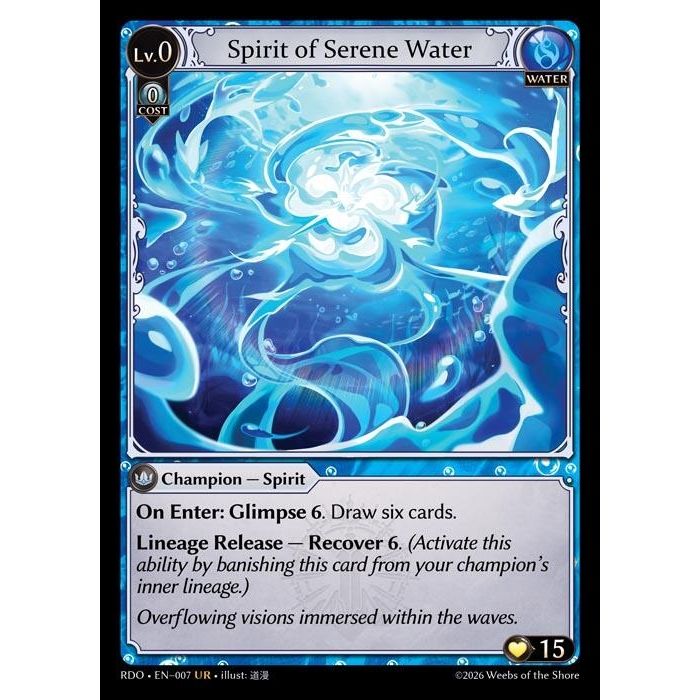 Image for Spirit of Serene Water (007) (Radiant Origins) - Grand Archive TCG