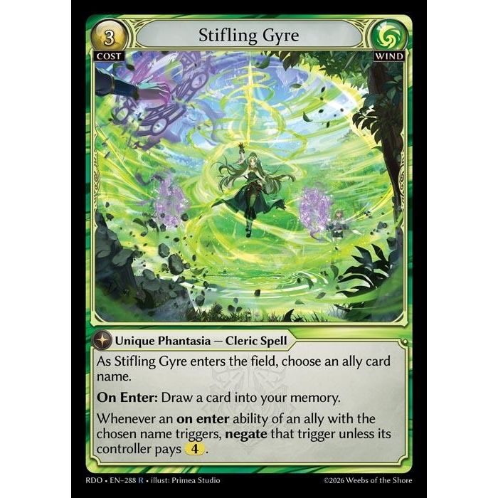 Image for Stifling Gyre (288) (Radiant Origins) - Grand Archive TCG