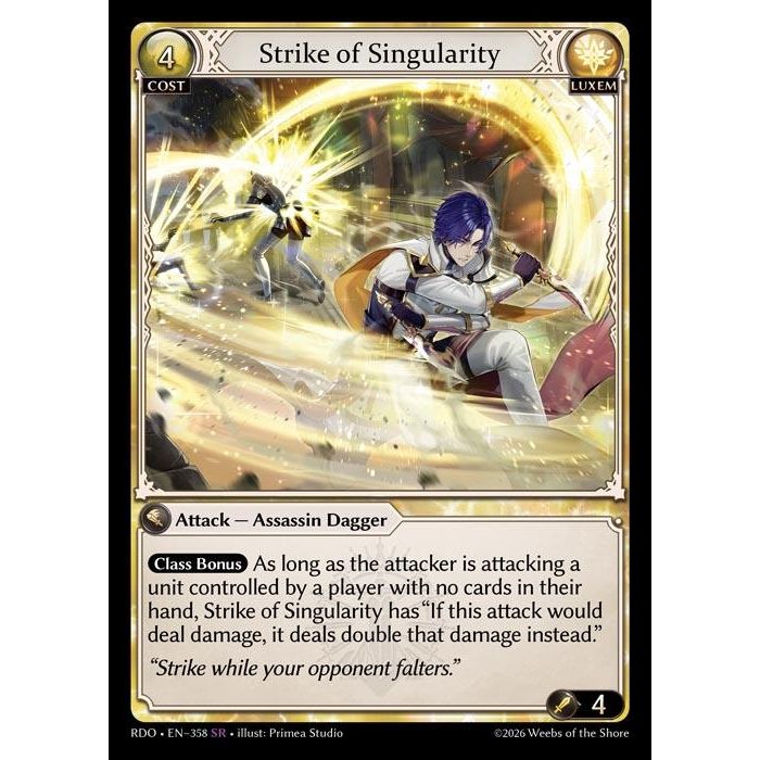 Image for Strike of Singularity (358) (Radiant Origins) - Grand Archive TCG