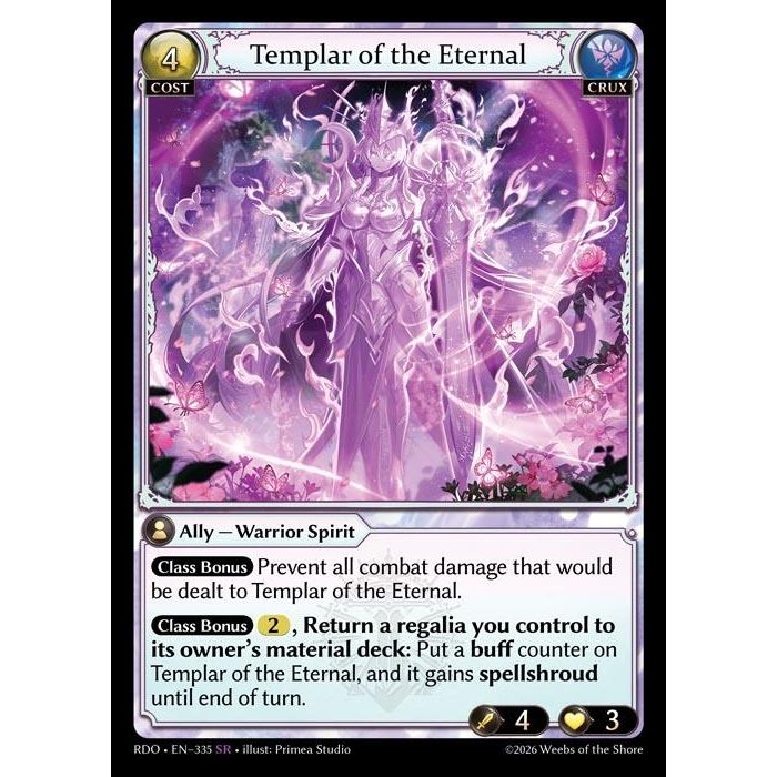 Image for Templar of the Eternal (335) (Radiant Origins) - Grand Archive TCG