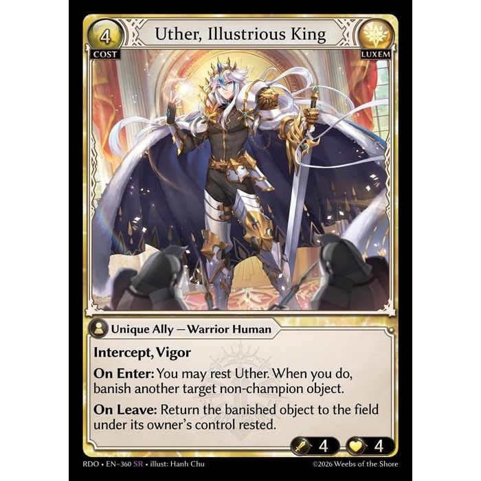 Image for Uther, Illustrious King (360) (Radiant Origins) - Grand Archive TCG