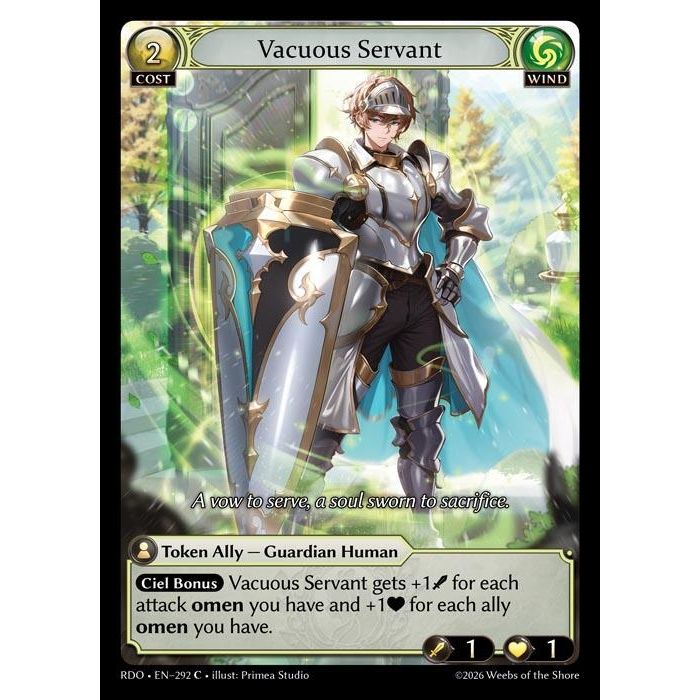 Image for Vacuous Servant (292) (Radiant Origins) - Grand Archive TCG