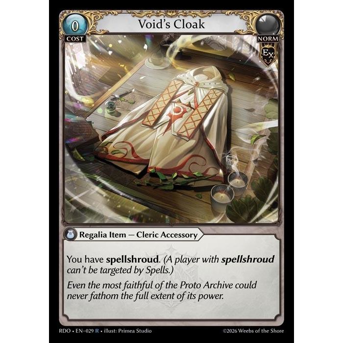 Image for Void's Cloak (029) (Radiant Origins) - Grand Archive TCG