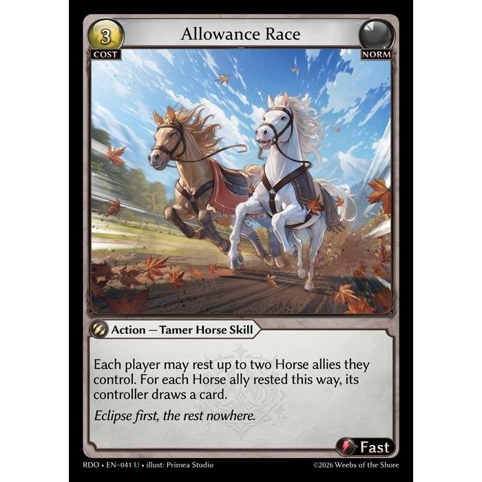 Image for Allowance Race (Curio Foil) (041) (Radiant Origins) - Grand Archive TCG