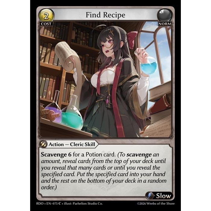 Image for Find Recipe (Curio Foil) (075) (Radiant Origins) - Grand Archive TCG