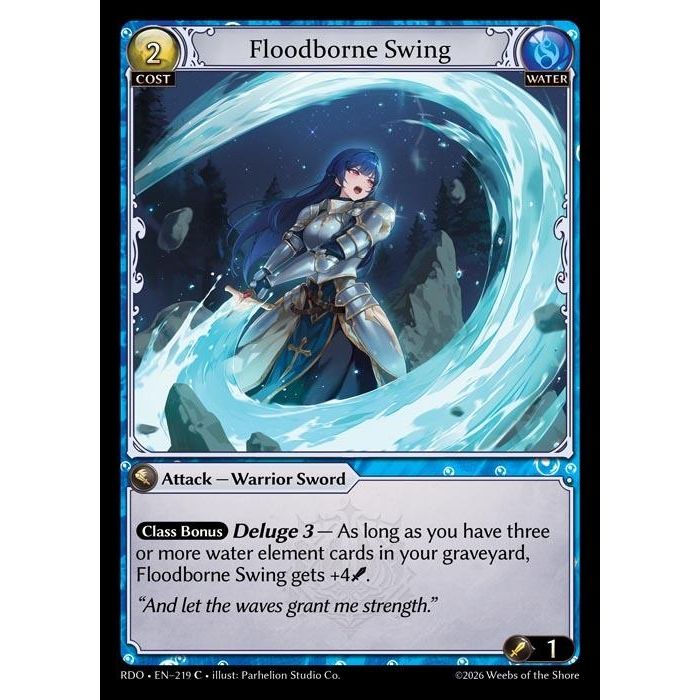 Image for Floodborne Swing (Curio Foil) (219) (Radiant Origins) - Grand Archive TCG