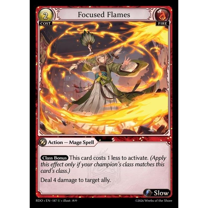 Image for Focused Flames (Curio Foil) (187) (Radiant Origins) - Grand Archive TCG