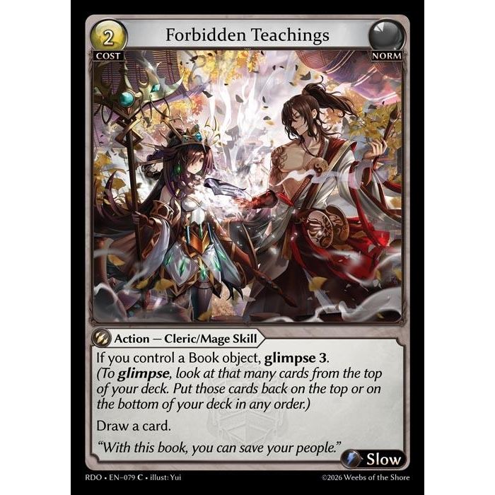 Image for Forbidden Teachings (Curio Foil) (079) (Radiant Origins) - Grand Archive TCG