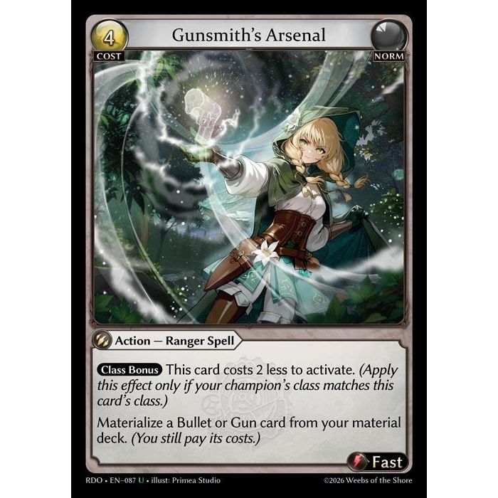 Image for Gunsmith's Arsenal (Curio Foil) (087) (Radiant Origins) - Grand Archive TCG
