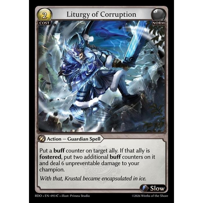 Image for Liturgy of Corruption (Curio Foil) (093) (Radiant Origins) - Grand Archive TCG