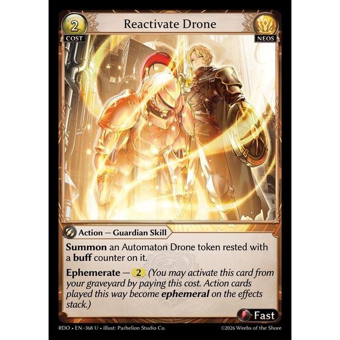 Image for Reactivate Drone (Curio Foil) (368) (Radiant Origins) - Grand Archive TCG