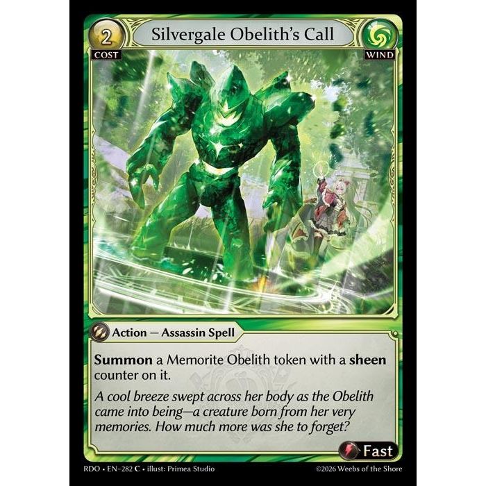Image for Silvergale Obelith's Call (Curio Foil) (282) (Radiant Origins) - Grand Archive TCG