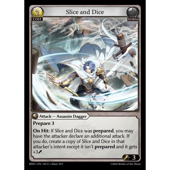 Image for Slice and Dice (Curio Foil) (145) (Radiant Origins) - Grand Archive TCG