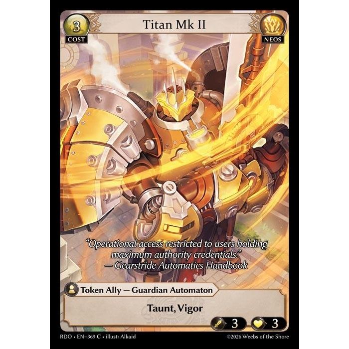 Image for Titan Mk II (Curio Foil) (369) (Radiant Origins) - Grand Archive TCG
