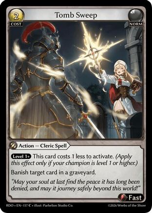 Tomb Sweep (Curio Foil) (157) (Radiant Origins)