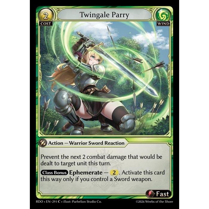 Image for Twingale Parry (Curio Foil) (291) (Radiant Origins) - Grand Archive TCG