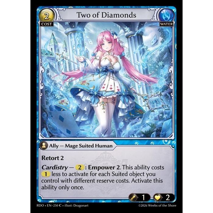 Image for Two of Diamonds (Curio Foil) (250) (Radiant Origins) - Grand Archive TCG