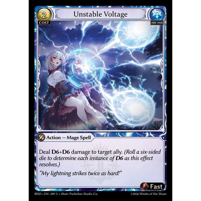 Image for Unstable Voltage (Curio Foil) (309) (Radiant Origins) - Grand Archive TCG